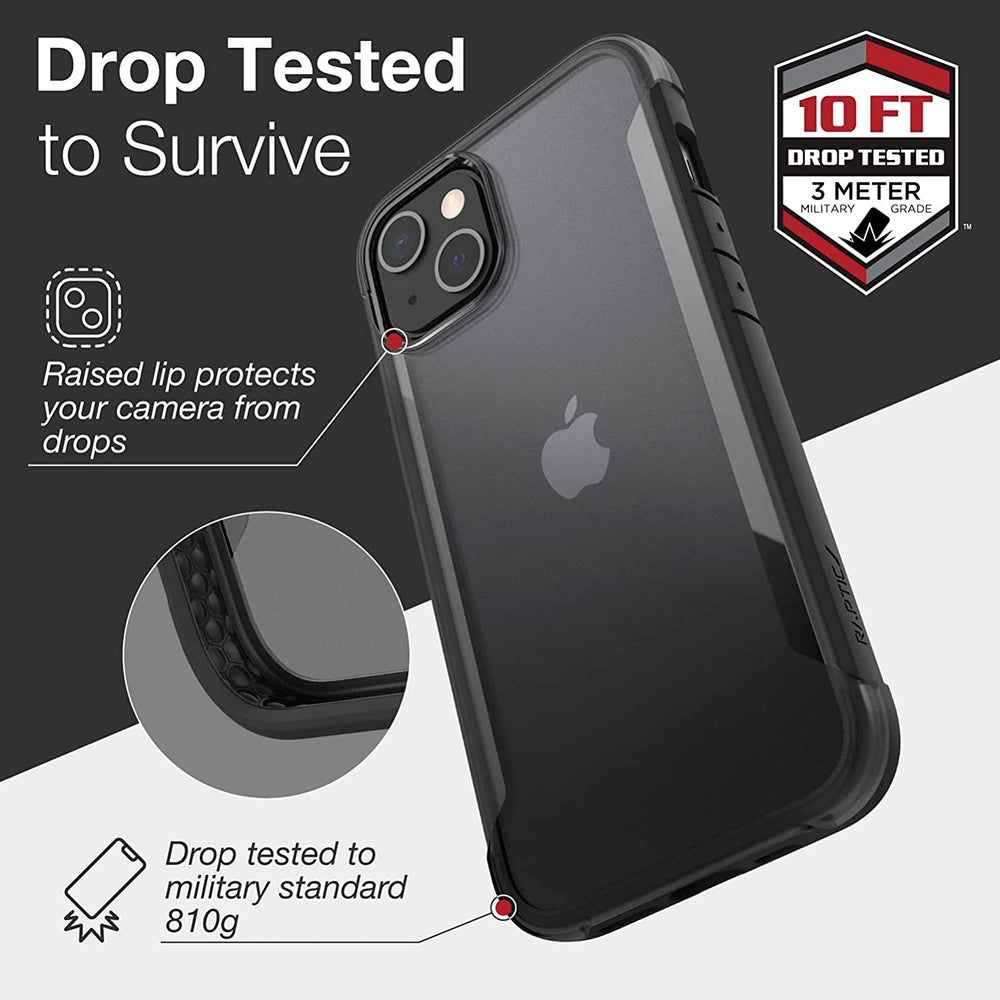Funda Raptic Terrain para Apple iPhone 13 negra/transparente