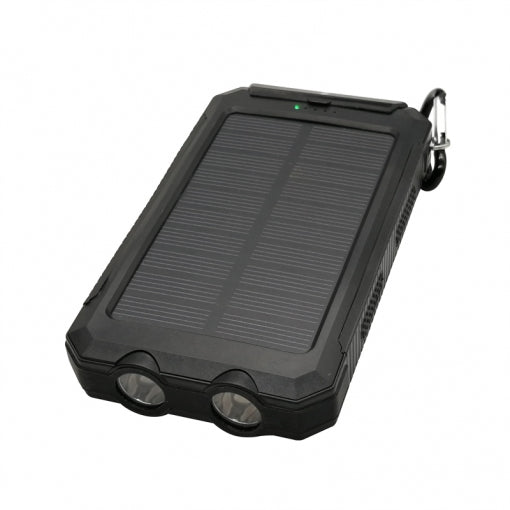 Power Bank Solar Muvit 10000mAh USB 2 puertos 2A + 2A USB-MicroUSB negro Usado