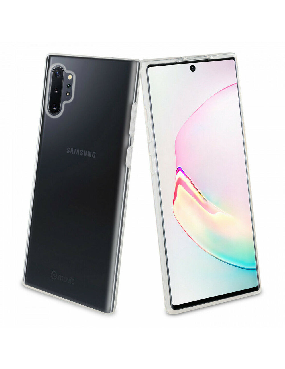 Pack Muvit Samsung Note 10+/10+5G funda Cristal Soft Lite transparente+protector