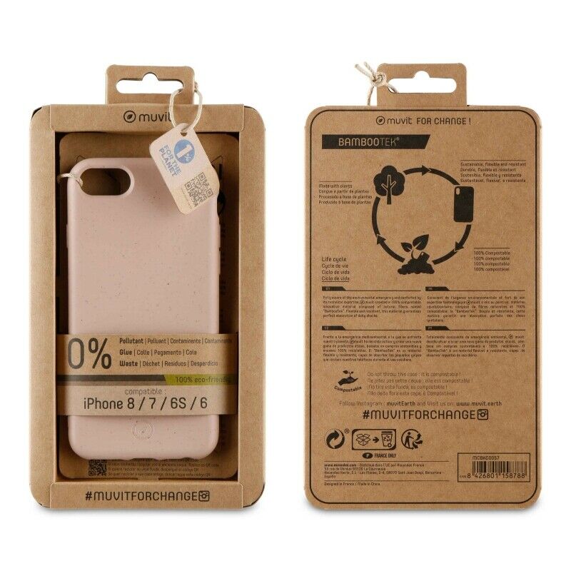Funda Muvit for Change para Apple iPhone 8/7/6s/6 bambootek old roses