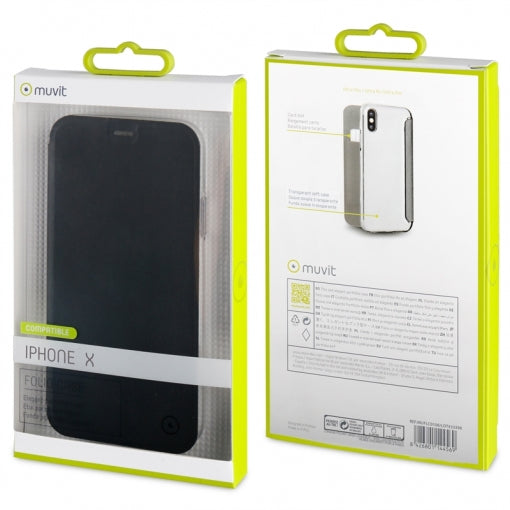 Funda Muvit Folio Apple iPhone Xs/X negra.