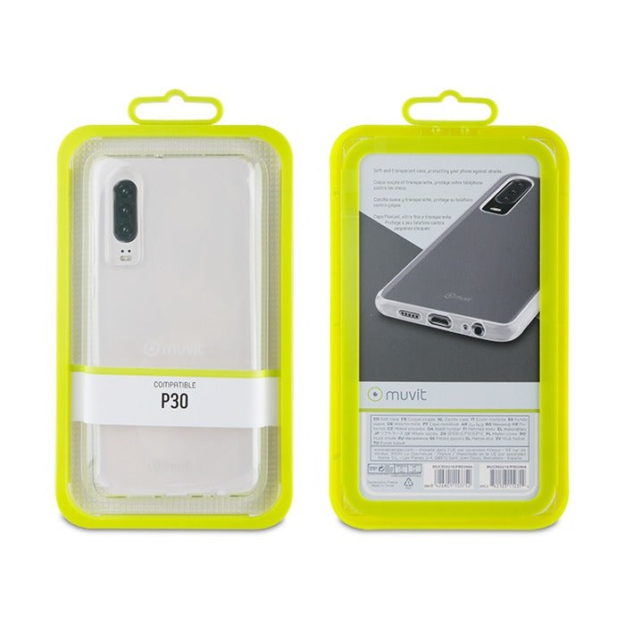 Funda Muvit Cristal Soft para Huawei P30 Transparente.