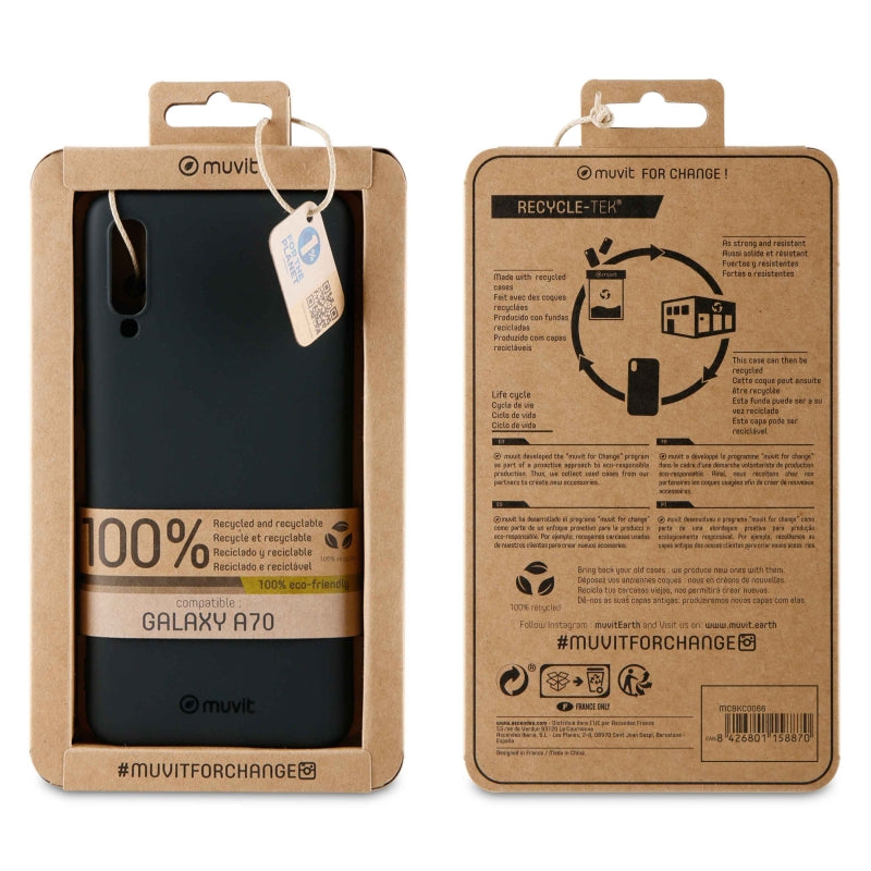 Funda Muvit for Change Soft para Samsung Galaxy A70 recycletek negra