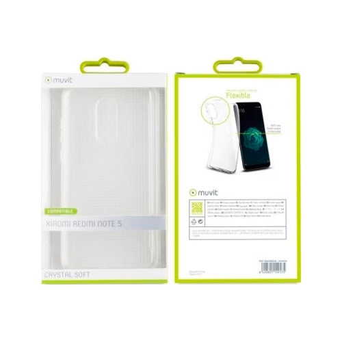 Funda Muvit Cristal Soft para Xiaomi Redmi Note 5 transparente.
