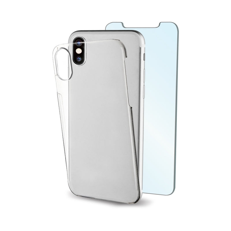 Pack Muvit Apple iPhone XR Carcasa Cristal transparente + protector pantalla.
