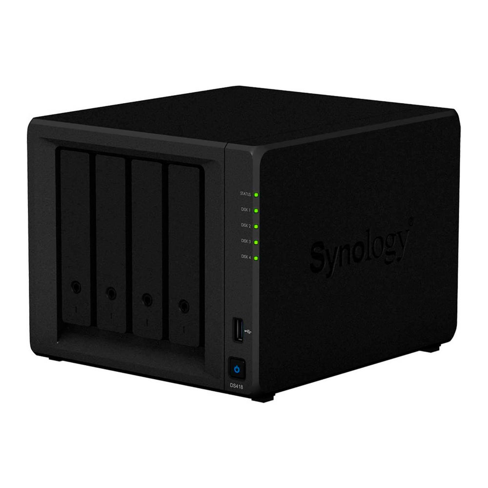 Servidor Synology Diskstation DS418 NAS Negro Usado **Sin embalaje original**