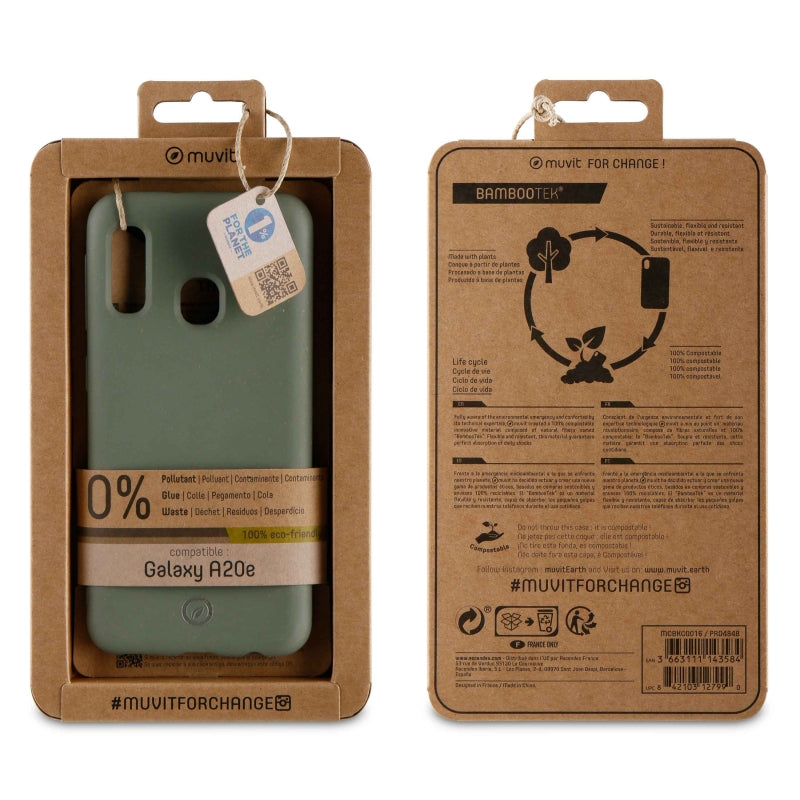 Funda Muvit for Change para Samsung Galaxy A20e bambootek moss.