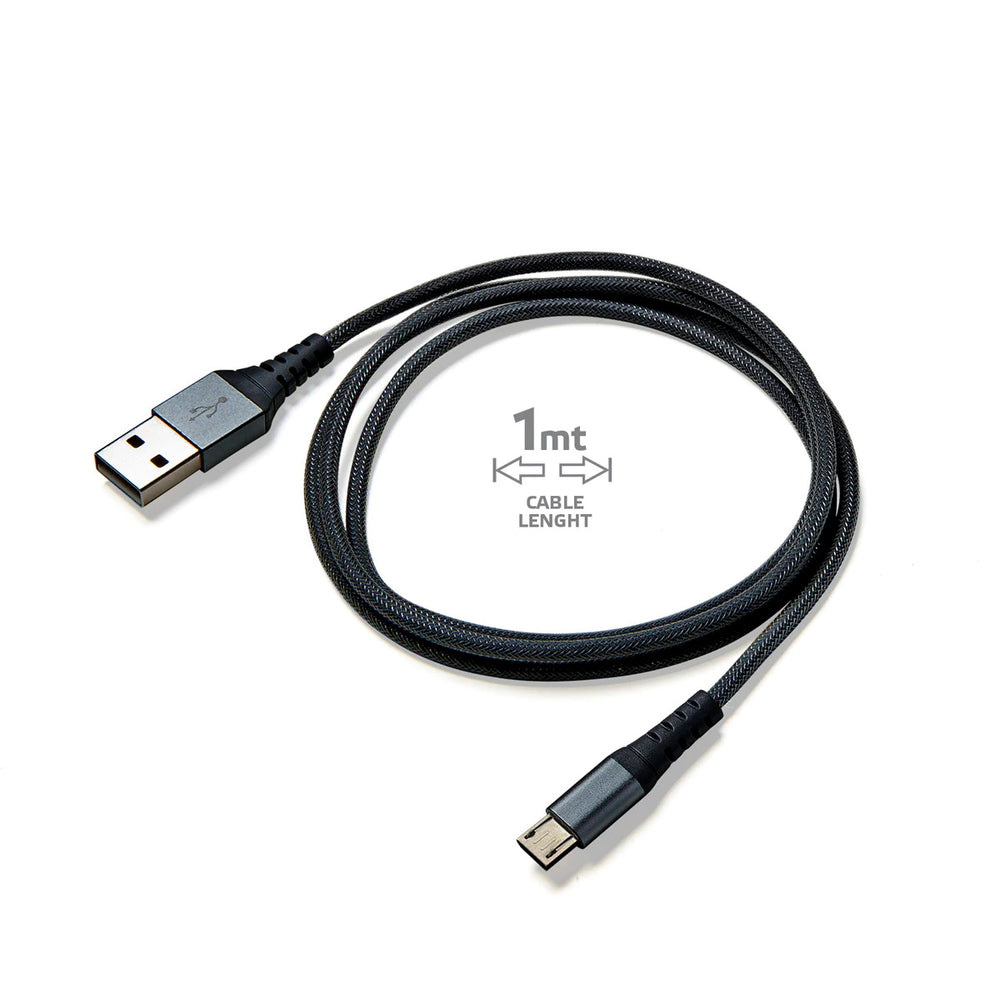 Cable Celly USBMICRONYLBK USB a Micro USB de Nylon negro.