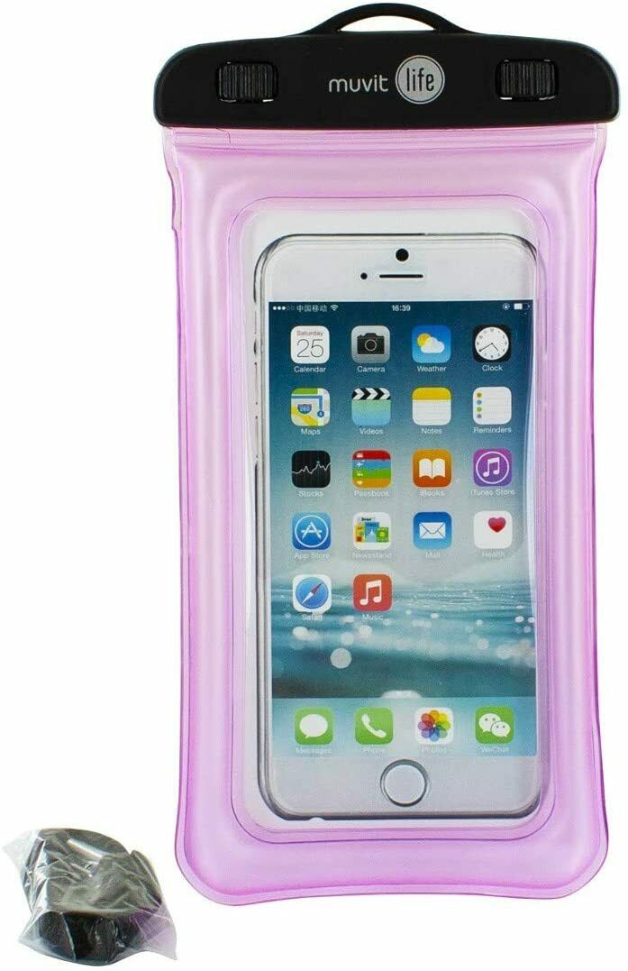 Funda Smartphone acuatica universal hasta 6,2» Rosa Muvit MLWPC0005.