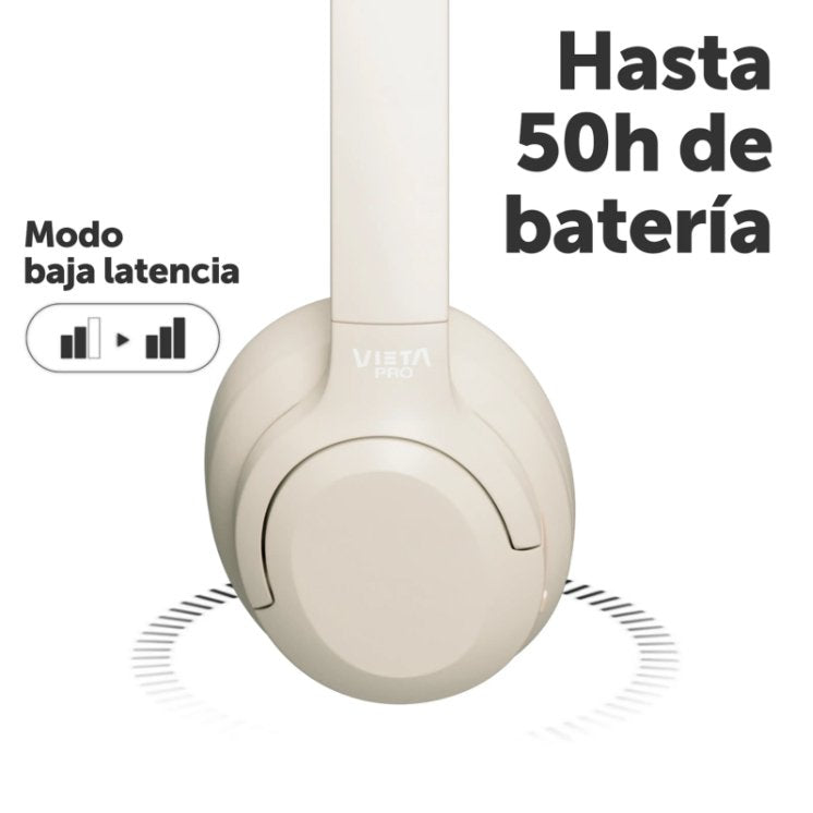 Auriculares inalámbricos Vieta Pro Motion VHP-BT125WH Bluetooth blanco Usado
