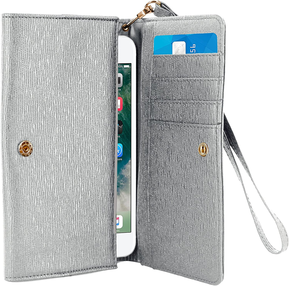 Muvit Life MLCUN0003 Funda para teléfono móvil 15,2 cm (6») Bolso Plata.