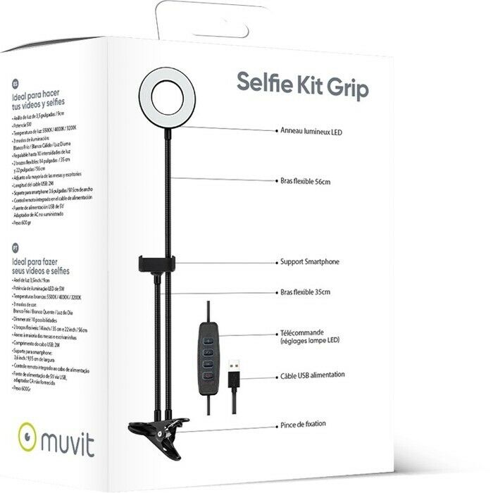 Kit Selfie Light Muvit Flexi Grip