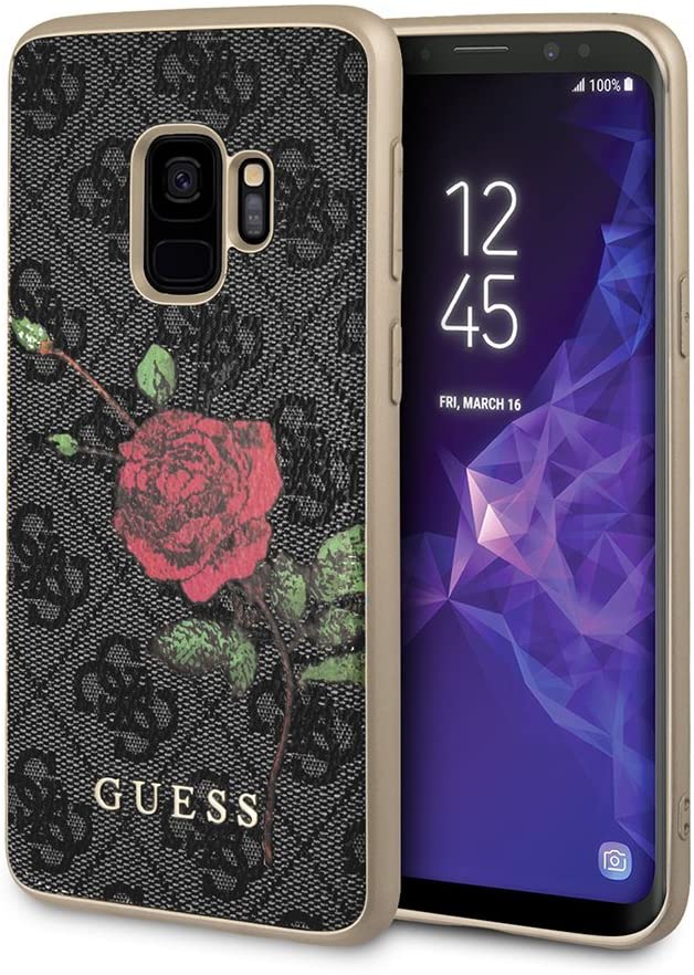 Funda Original GUESS para móvil Samsung Galaxy S9, Flores Rosa Usada.