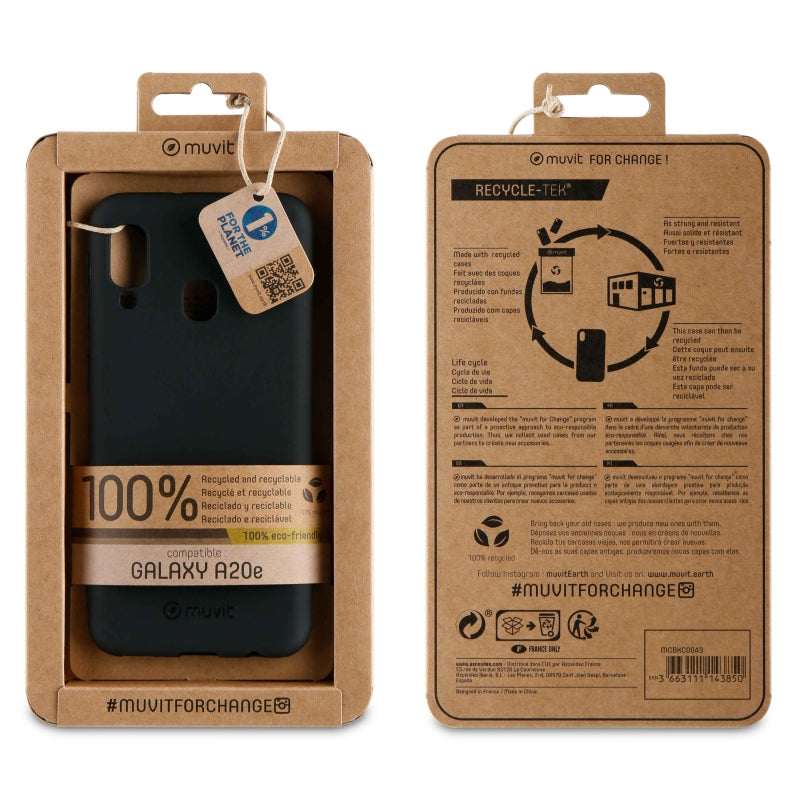 Funda Muvit for Change para Samsung Galaxy A20e recycletek negra