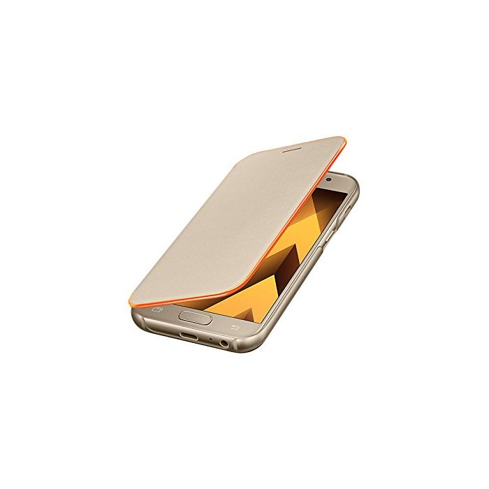Funda original Samsung Neon Flip Cover para Samsung Galaxy A3(2017) color dorado