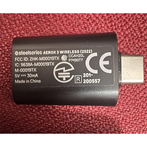 Dongle para ratón SteelSeries Aerox 3 Wireless USB-C Dongle + adaptador USB C