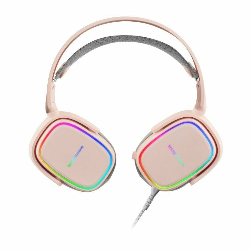 Auriculares Gaming Mars Gaming MHAX rosas **No incluye el micro**.