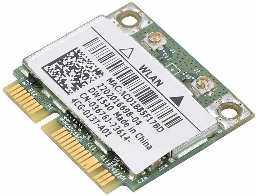 Tarjeta Dell Wireless DW1540 WiFi 802.11 a/b/g/n Half-Height Mini-PCI Usada.