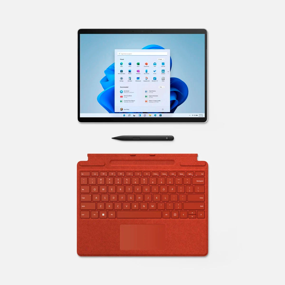 Teclado Microsoft Signature para Surface Pro 8/X Rojo en Portugués Usado