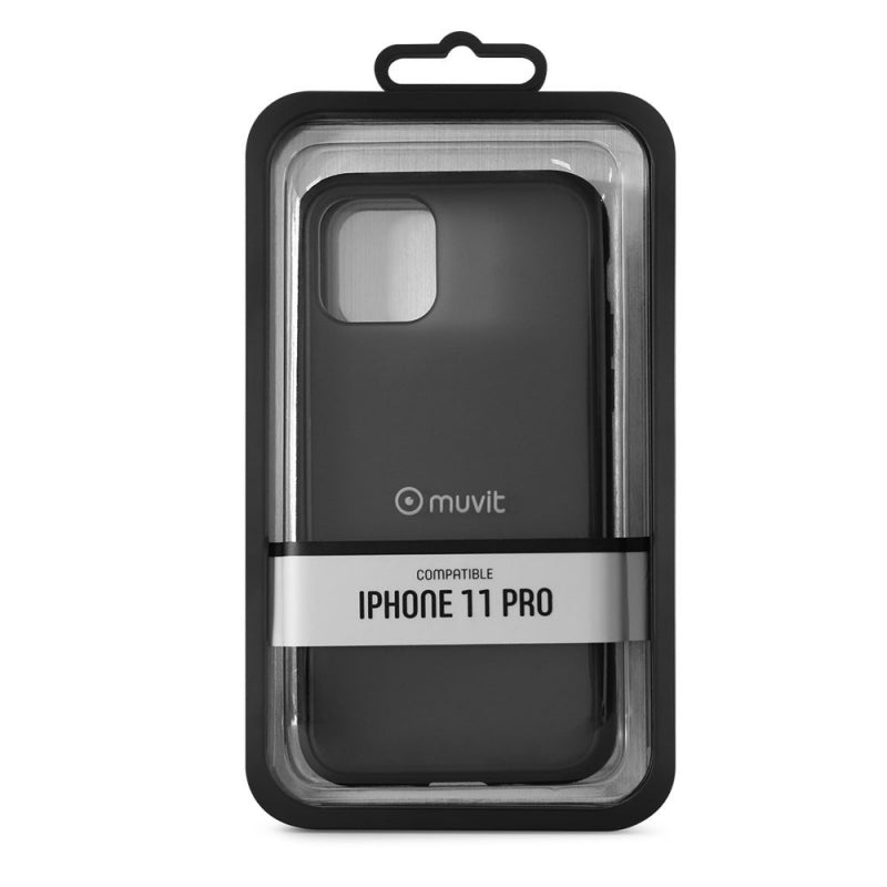Carcasa Muvit Smoky Edition para Apple iPhone 11 Pro negra.