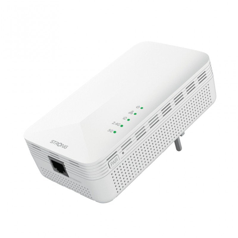 2 Adaptadores Strong Powerline 1000 Mbit/s Ethernet Wifi Blanco