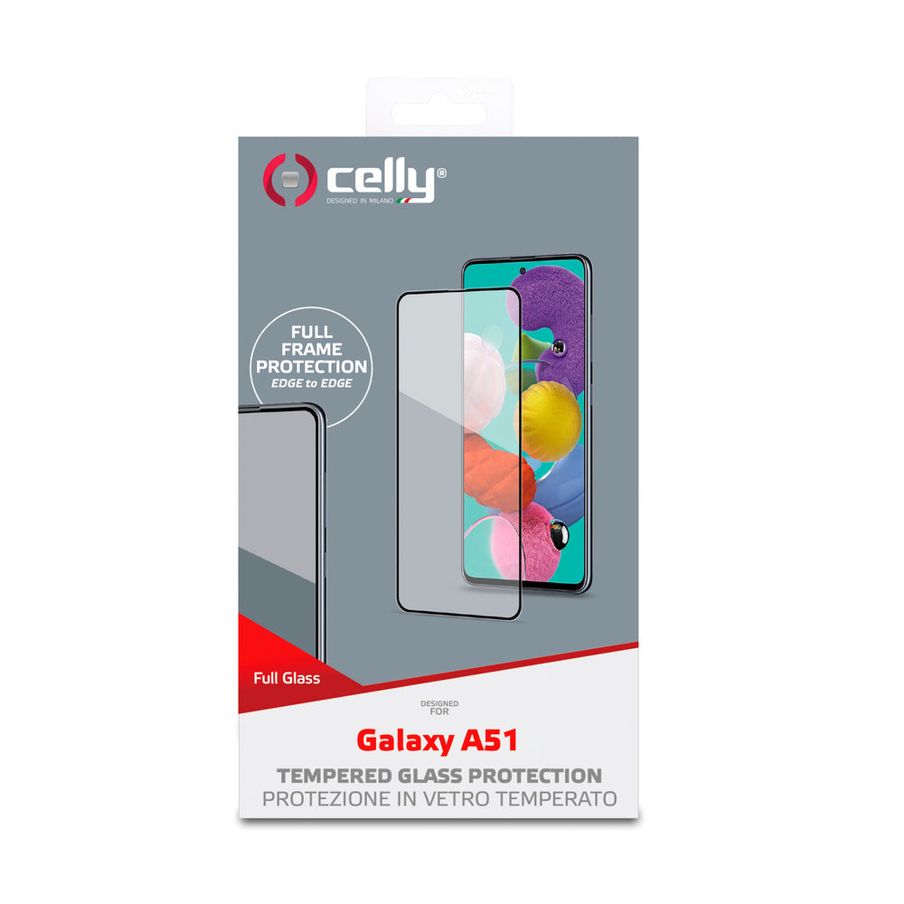 Protector de Pantalla Celly para Samsung Galaxy A51 Vidrio Cristal Templado
