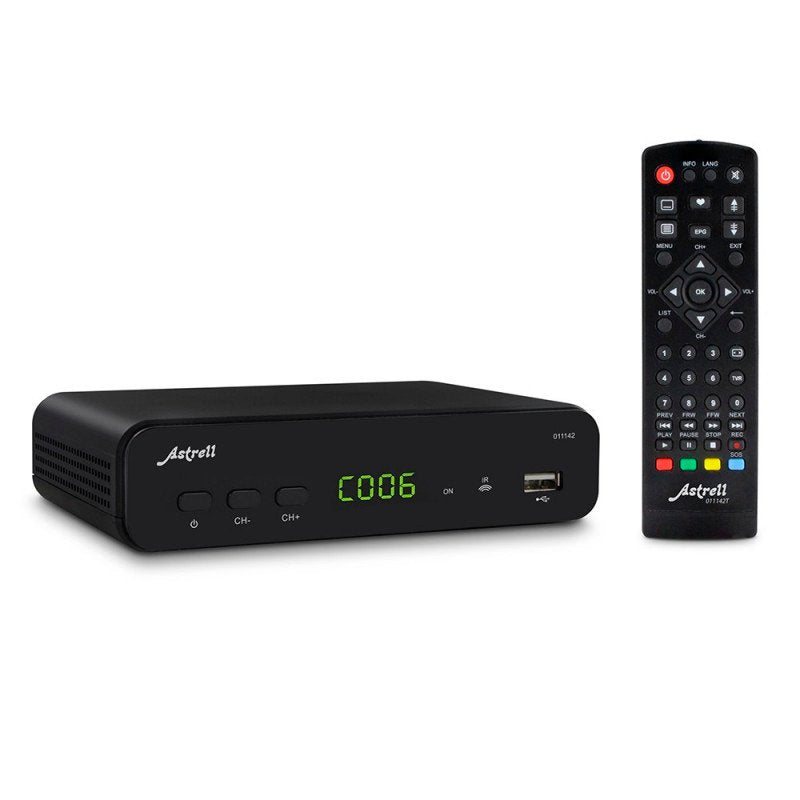 Decodificador Astrell 011142 DVB-T2 HEVC TNT negro Usado