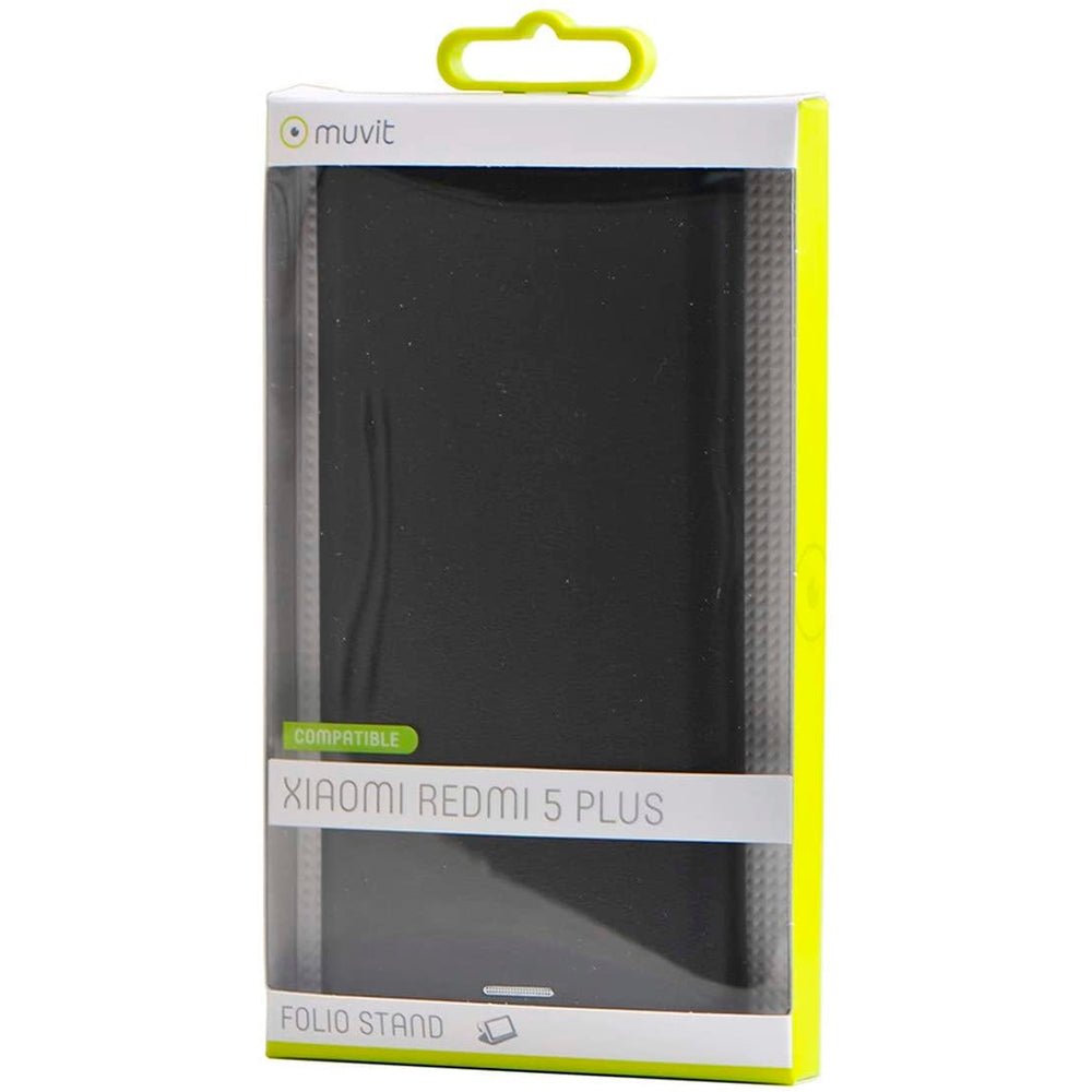 Funda Muvit Folio con Funcion Soporte y Tarjetero para Xiaomi Redmi 5 Plus.