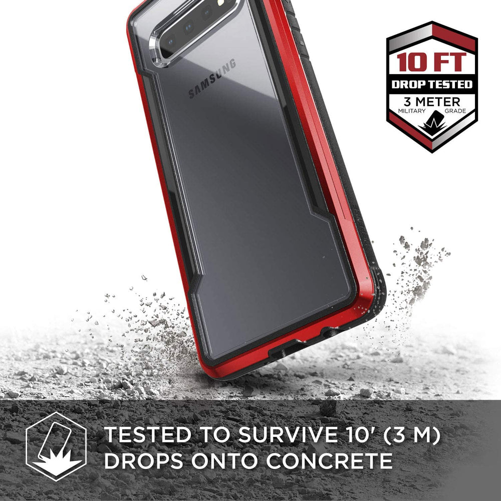Carcasa X-Doria Defense Shield para Samsung Galaxy S10 roja.