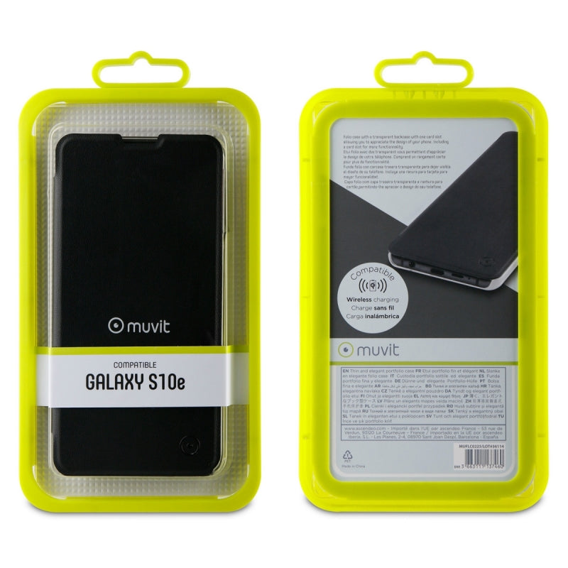Funda Muvit Folio para Samsung Galaxy S10e negra