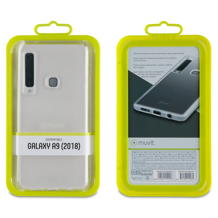 Funda Muvit Cristal Soft Samsung Galaxy A9 2018 transparente.