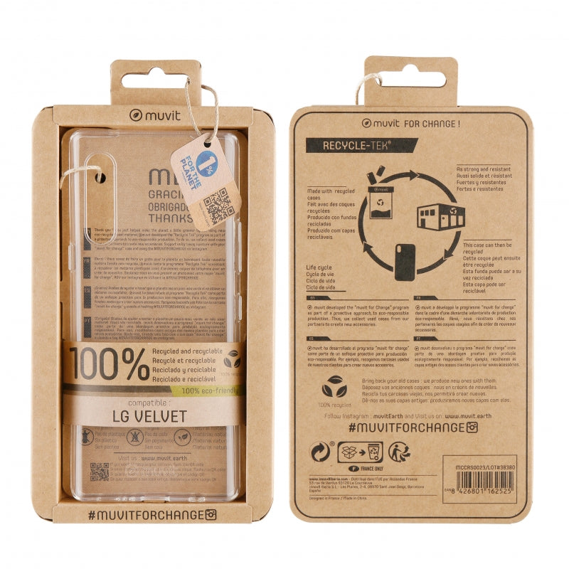 Funda Muvit for Change para LG Velvet recycletek transparente