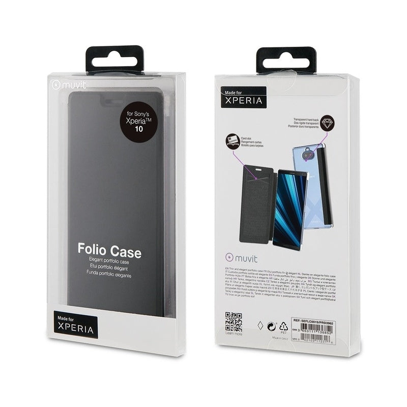 Funda Folio Muvit para Sony Xperia 10 negra