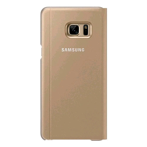 Funda original Samsung S View Cover para Samsung Galaxy Note 7 dorado.