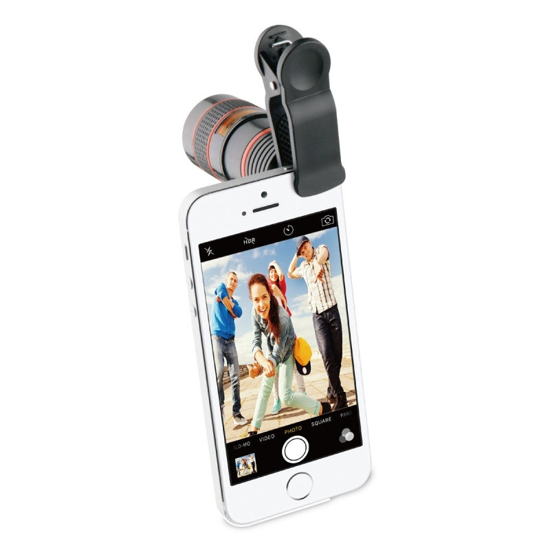 Teleobjetivo Muvit 8X universal negro.