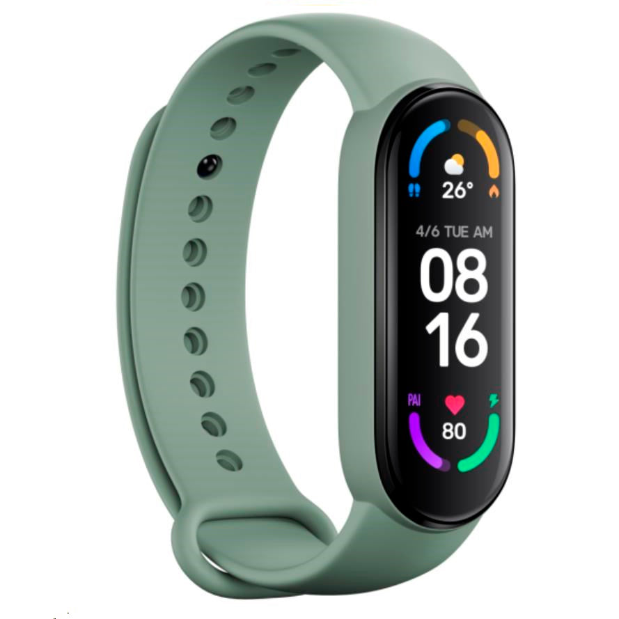 Pack de 3 correas para Xiaomi Mi Smart Band 6 Beige/Verde/Amarillo