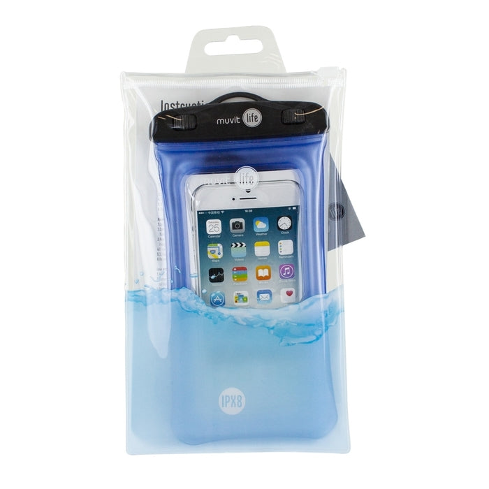 Funda Smartphone acuatica universal hasta 6,2» Azul Muvit MLWPC0004