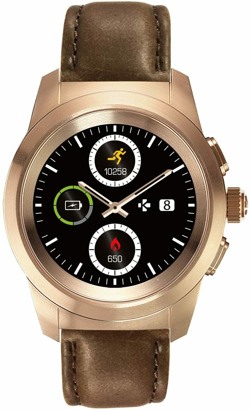 Reloj MyKronoz ZeTime Premium 39mm Oro Rosa/Cuero marrón Usada *Solo reloj*
