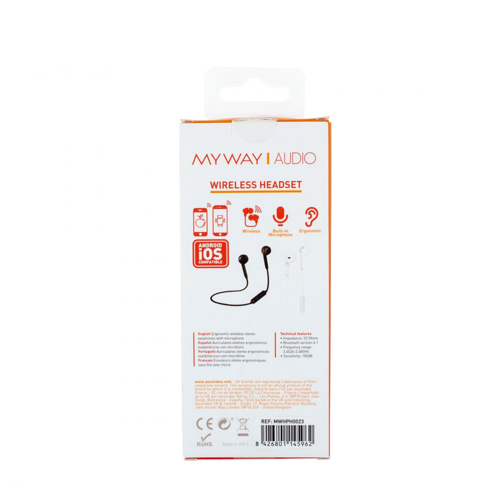 Auriculares estéreo bluetooth Myway blancos