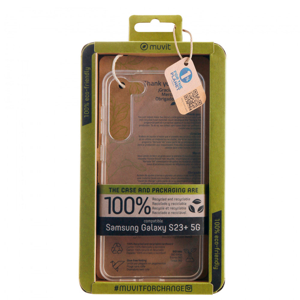 Funda Muvit for Change recicletek para Samsung Galaxy S23 Plus 5G transparente