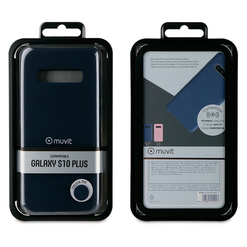 Funda muvit para Samsung Galaxy S10 Plus Liquid Edition Midnight azul