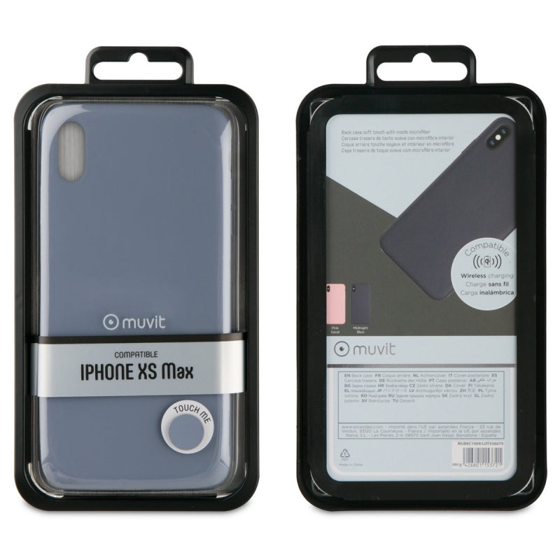 Carcasa Muvit Apple iPhone XS Max Liquid Edition lavander grey.