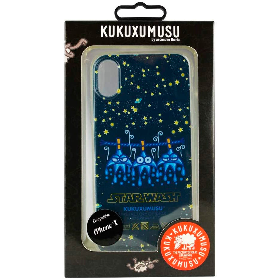 Carcasa Kukuxumusu Star Wash para Apple iPhone X Transparente