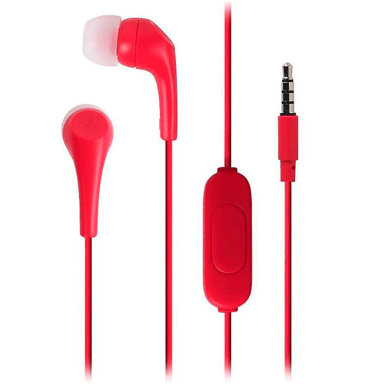 Auriculares Motorola Earbuds 2 color rojo.