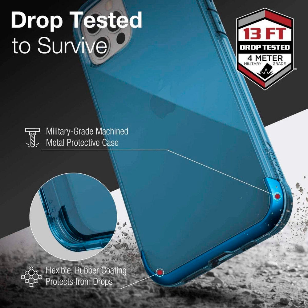 Funda Raptic Air Clear para Apple iPhone 12 / 12 Pro Azul