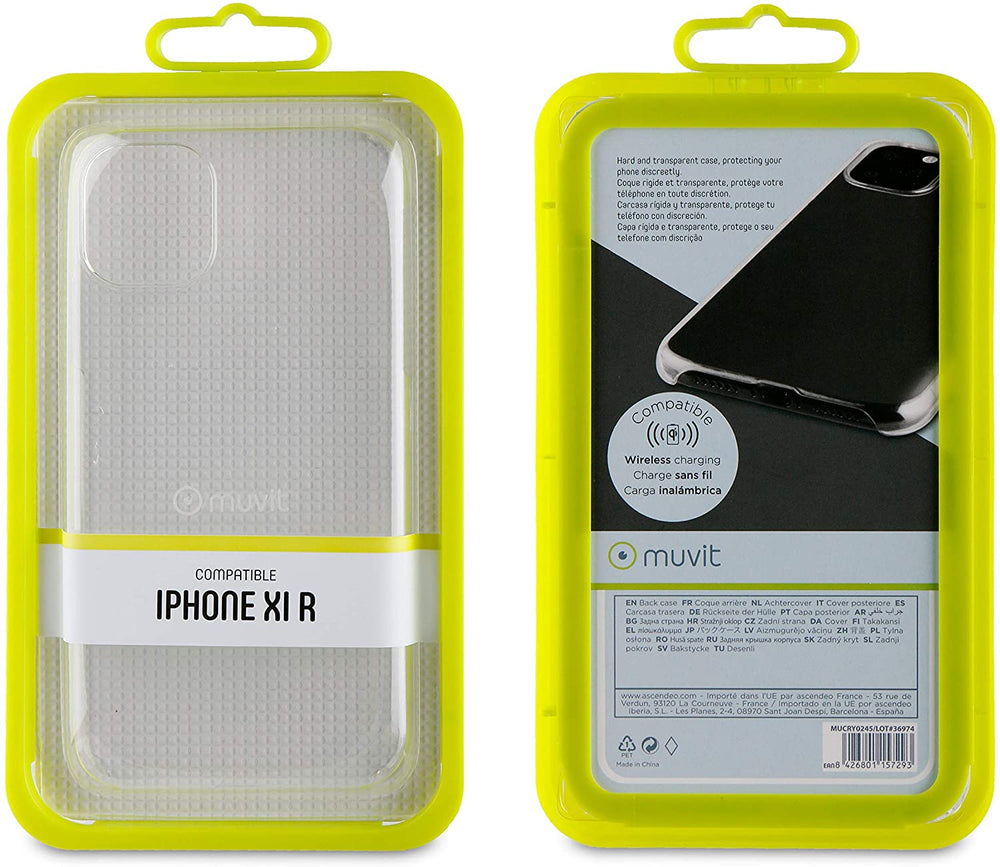 Carcasa Muvit Cristal para Apple iPhone 11 transparente.