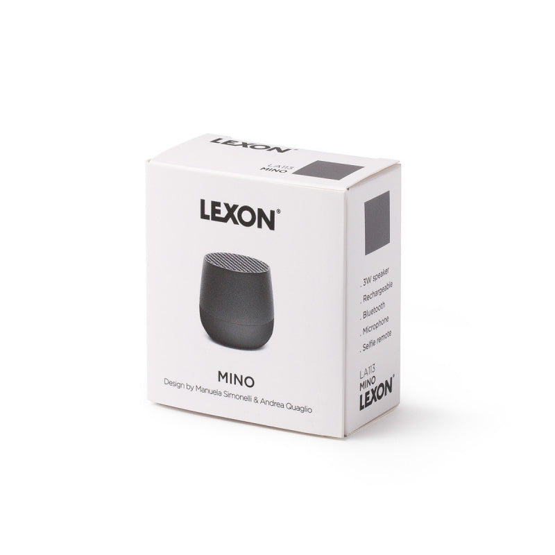 Altavoz Bluetooth Lexon mino color naranja fluorescente.