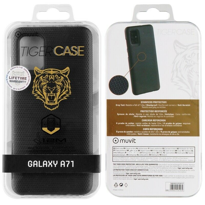 Funda Tiger Triangle para Samsung Galaxy A71 shockproof 1,2m negra (NUEVO).