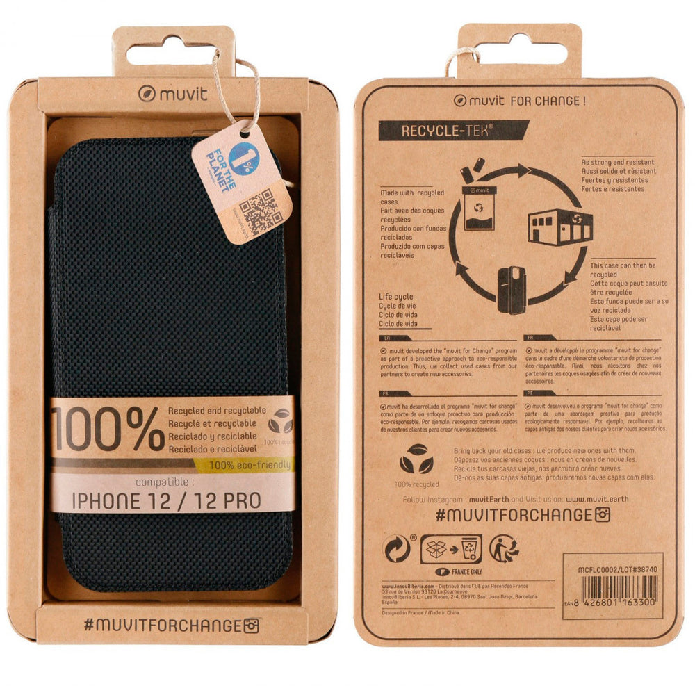 Funda Muvit for Change Folio para Apple iPhone 12/12 Pro negra