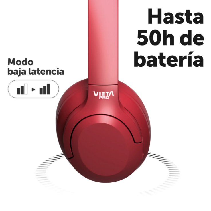 Auriculares inalámbricos Vieta Pro Motion VHP-BT125RD Bluetooth rojo Usado
